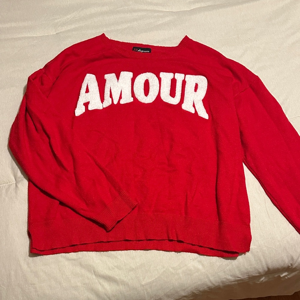 Chic Red Amour Sweater
